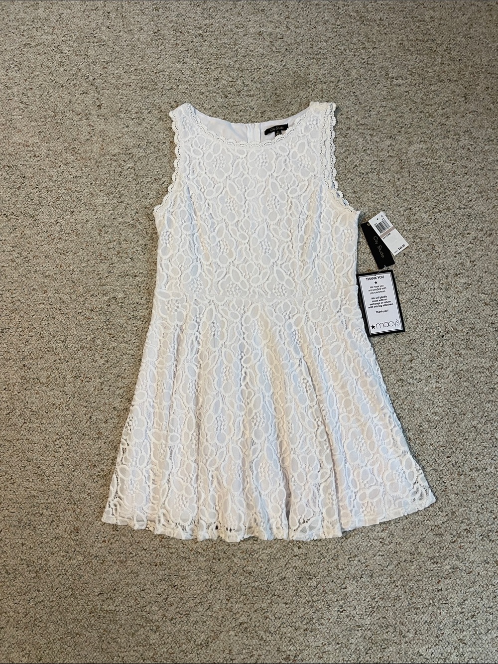 City Studio White Floral Lace Dress